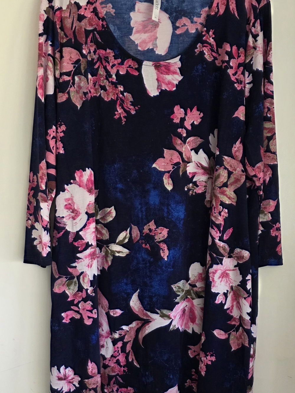 Dear Scarlett Navy Dress with Pink Floral Print XL